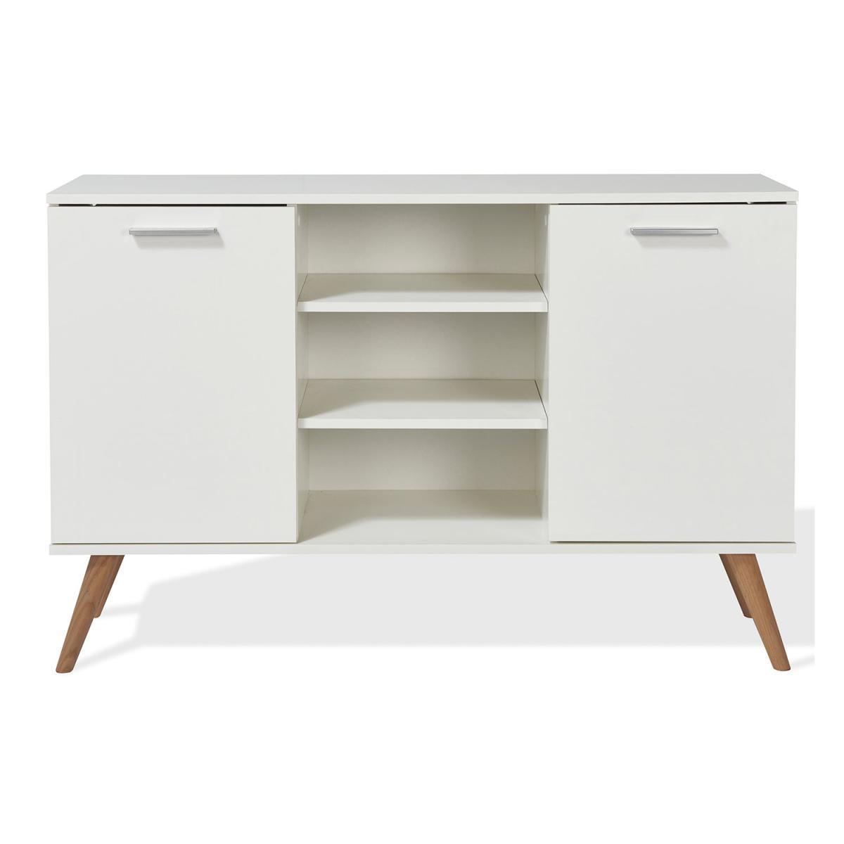 Hannu 2 Door Sideboard - White White – image 2