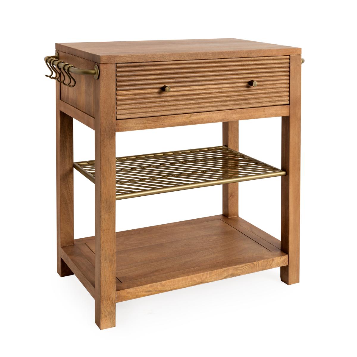 Priya Kitchen Trolley Wood (Brown) – image 3