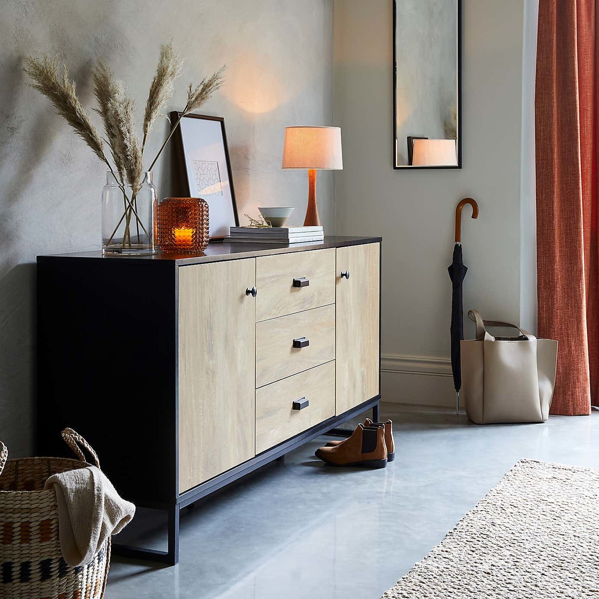 Greenwich Large Sideboard Black and Brown – image 3