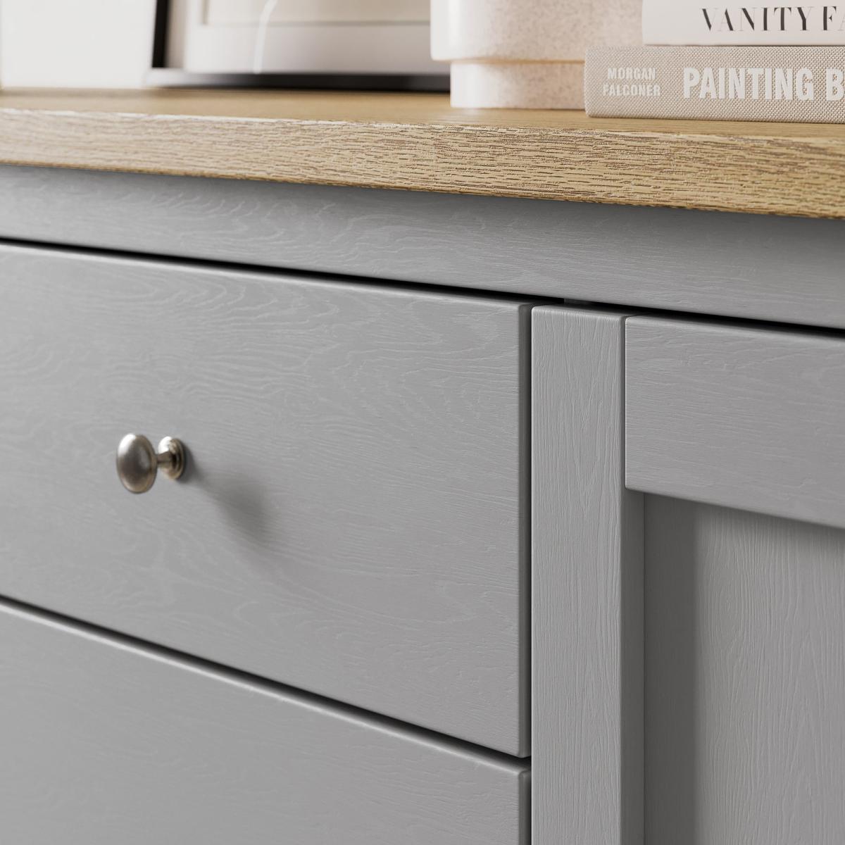 Olney Wide Sideboard Grey – image 5