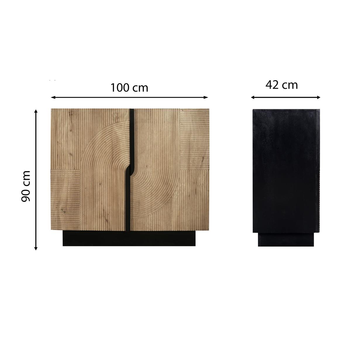 Indus Valley Iconic 2 Door Sideboard Grey – image 7