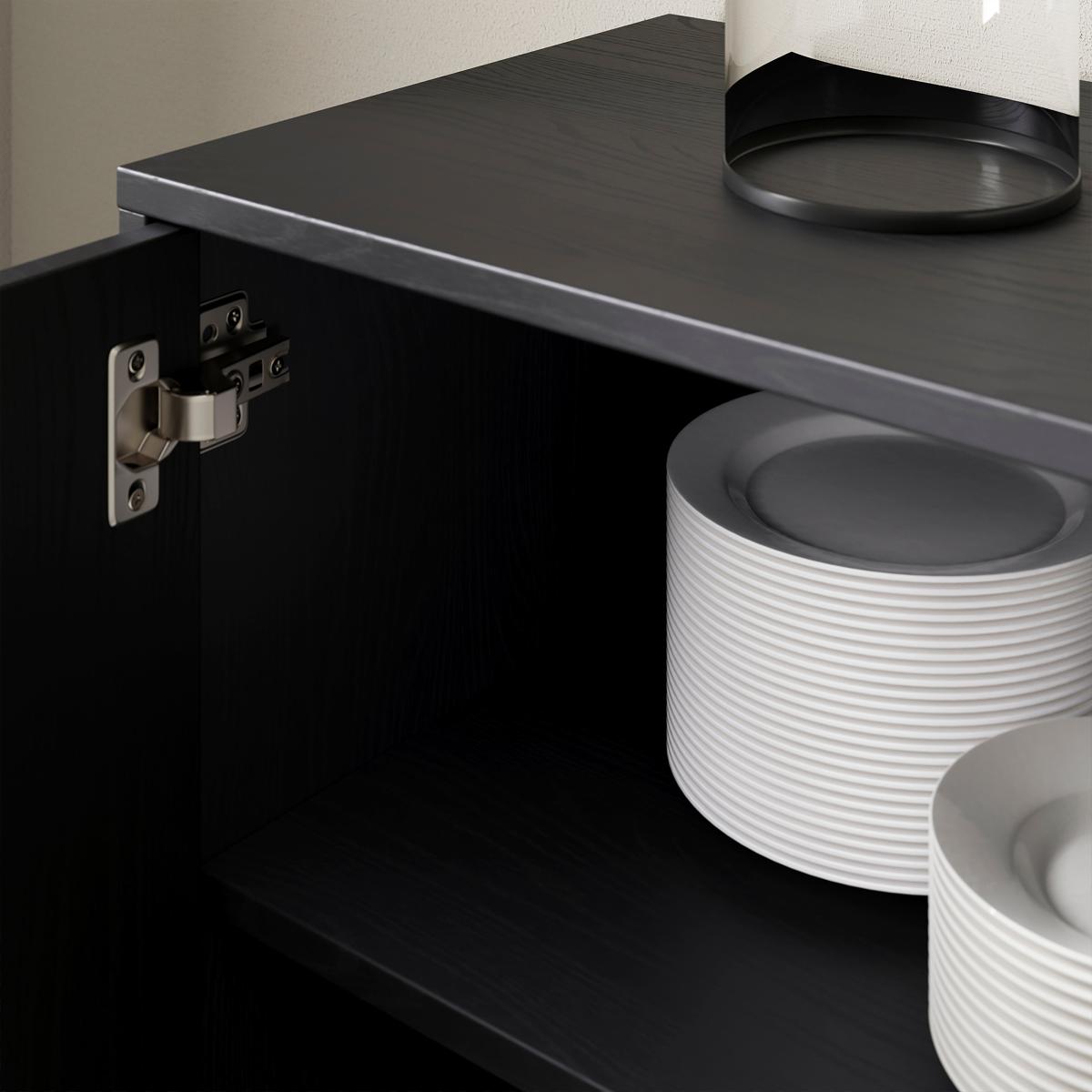 Freddie Large Sideboard Black Wood – image 3