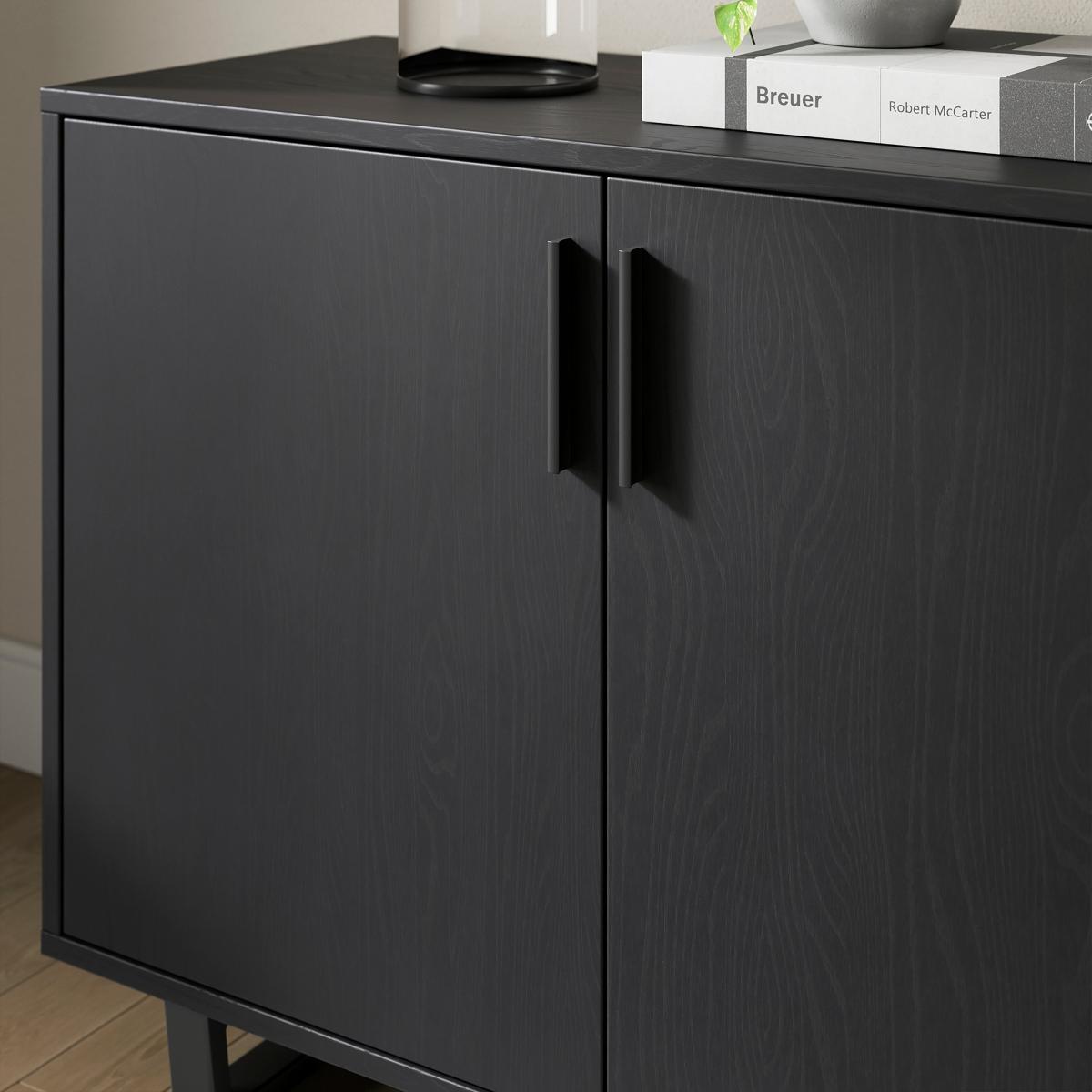 Freddie Large Sideboard Black Wood – image 4