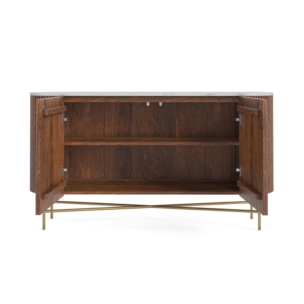 Return - Kiera Large Sideboard, Mango Wood & Real Marble – image 3