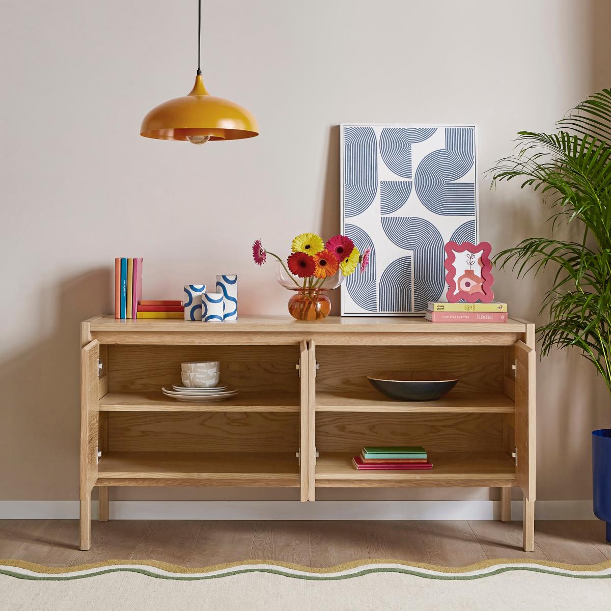 Elements Holmes Large Sideboard, Oak Oak – image 3