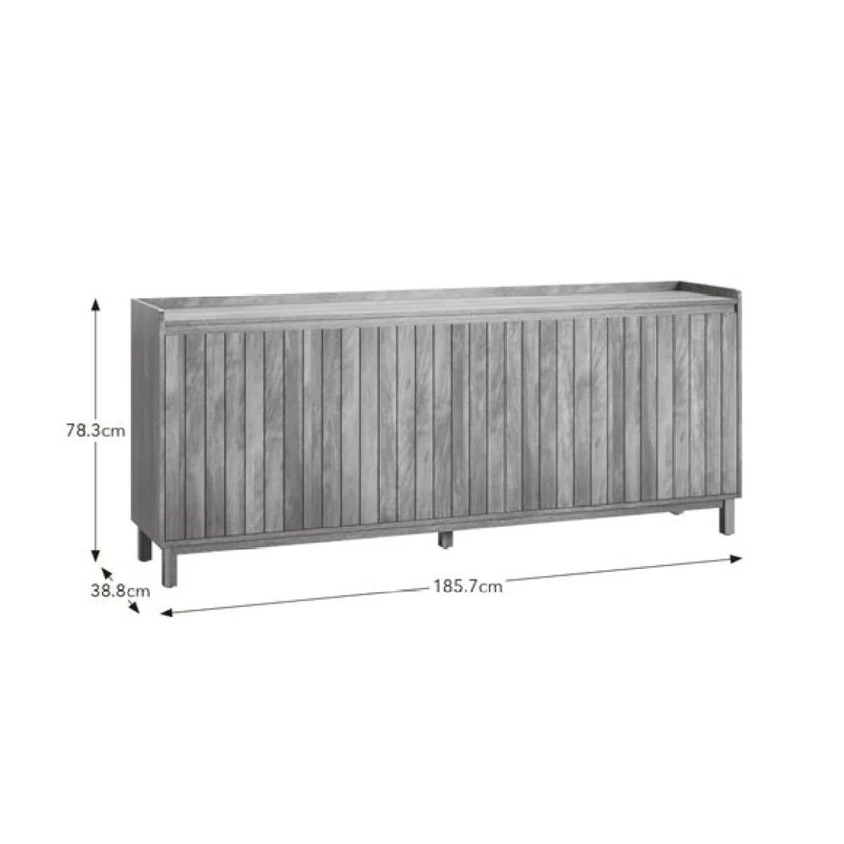 Humphrey Large Sideboard, Mango Wood Effect – image 9