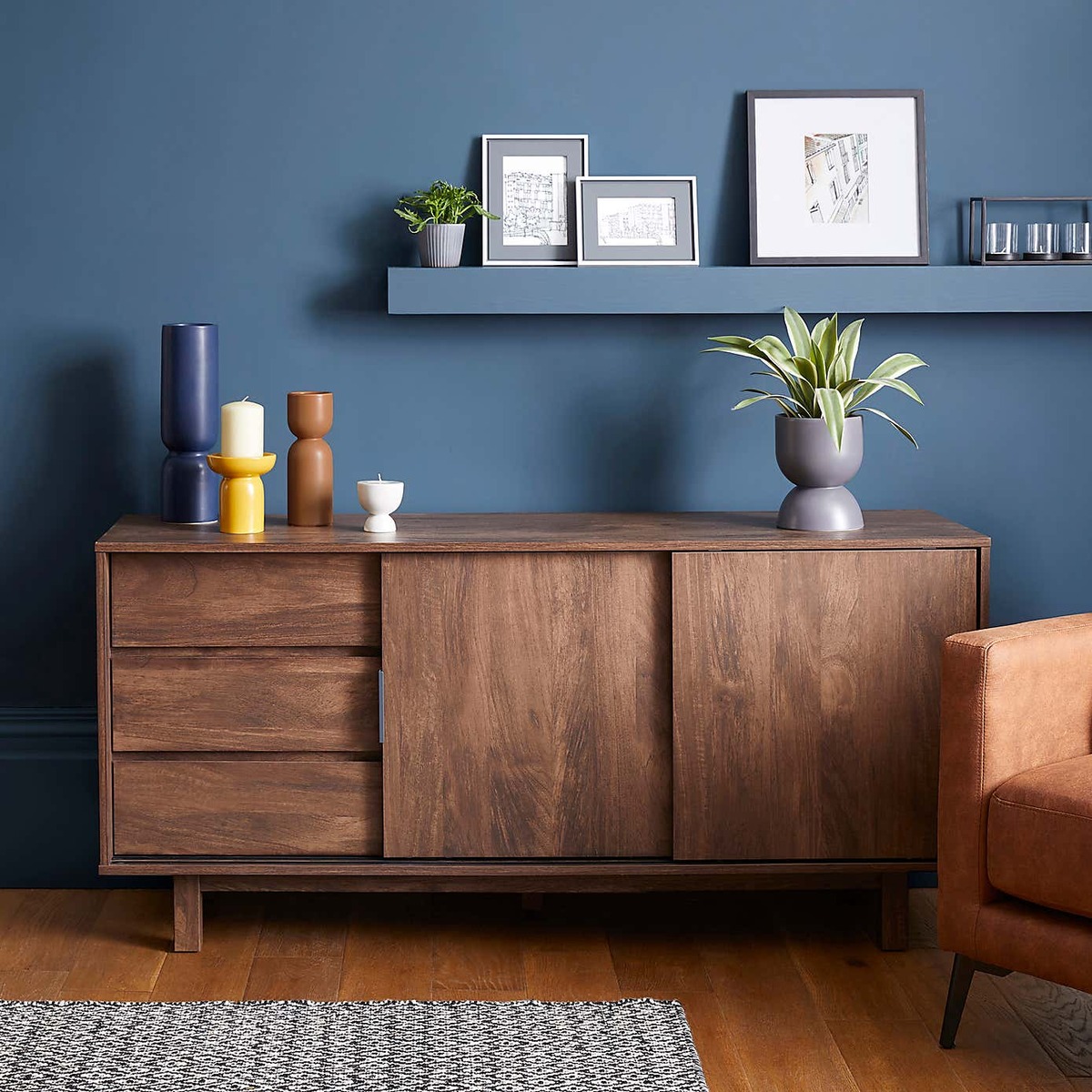 Carson Large Sideboard Dark Wood (Brown) – image 3