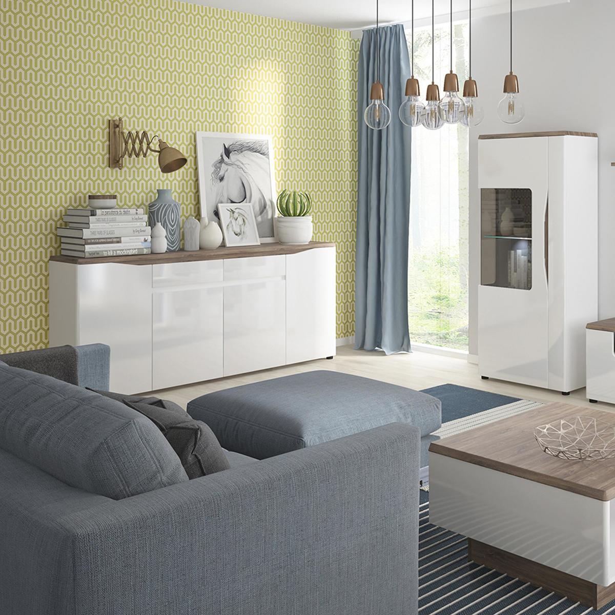 Toledo 4 Door White Sideboard White – image 3