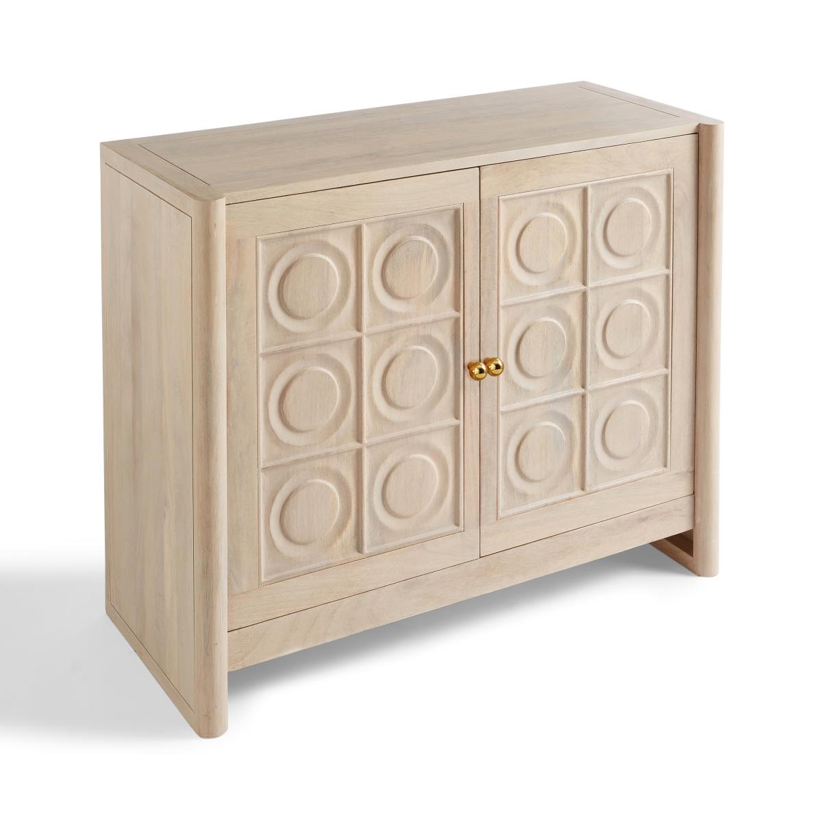 Theodore Small Sideboard Whitewashed Wood – image 5