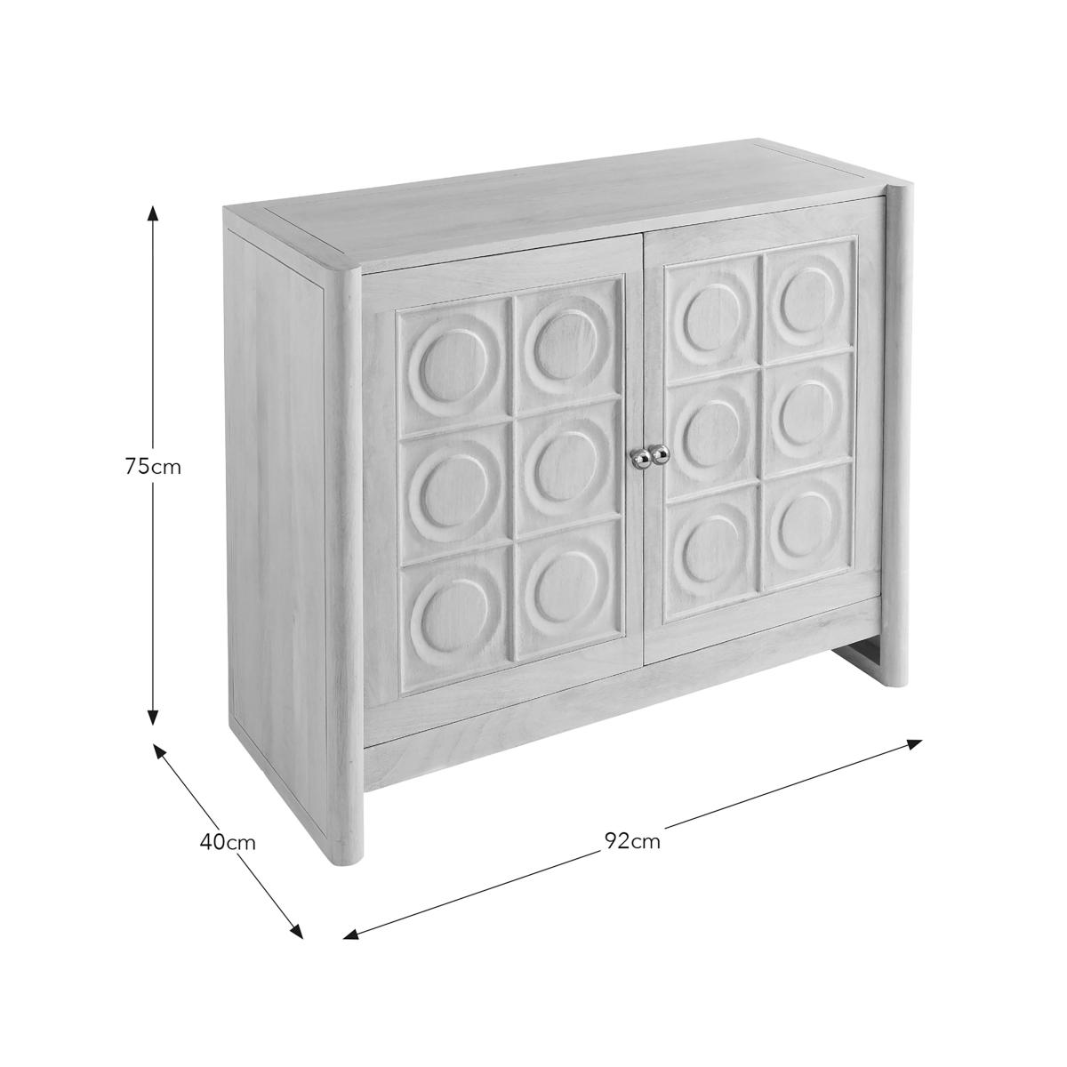 Theodore Small Sideboard Whitewashed Wood – image 6