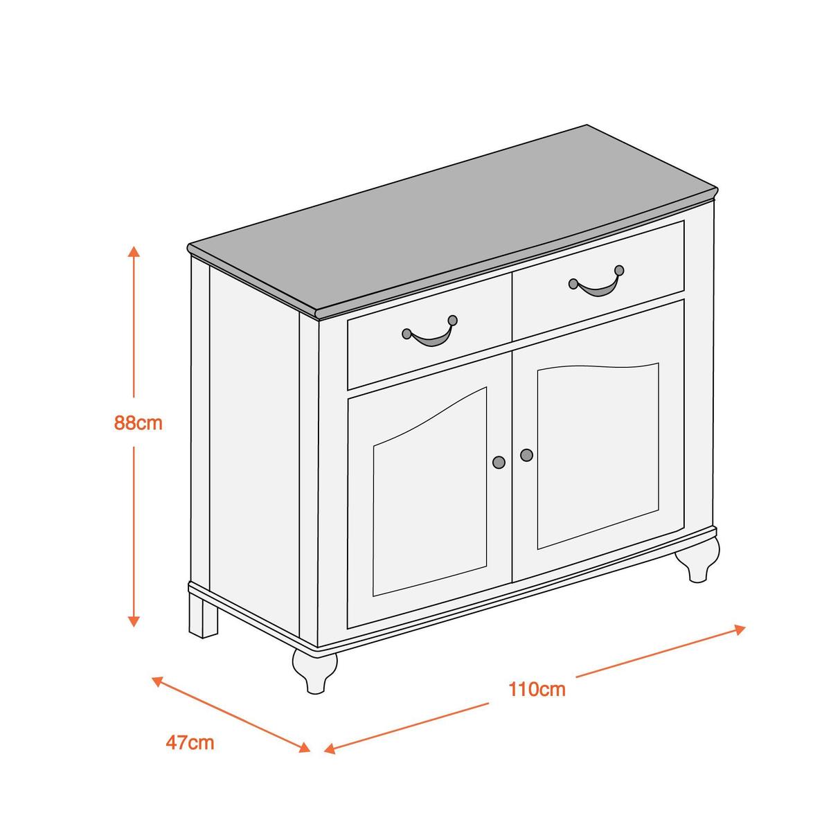 Sophia Grey Sideboard Grey – image 3