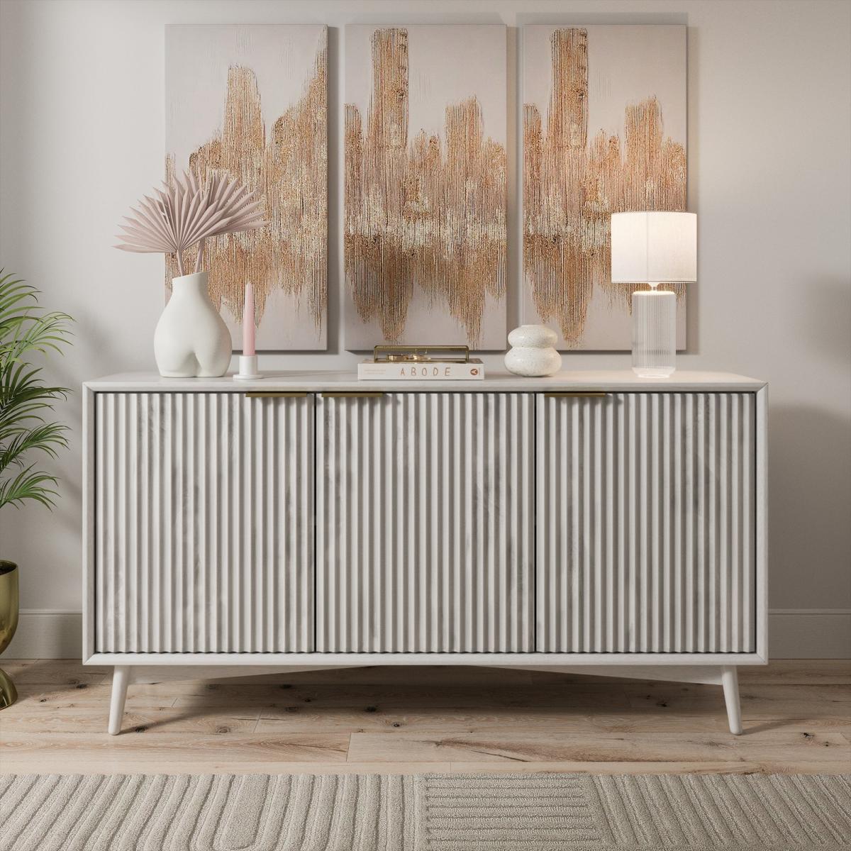 Neena Large Sideboard, Grey Acacia Wood Grey