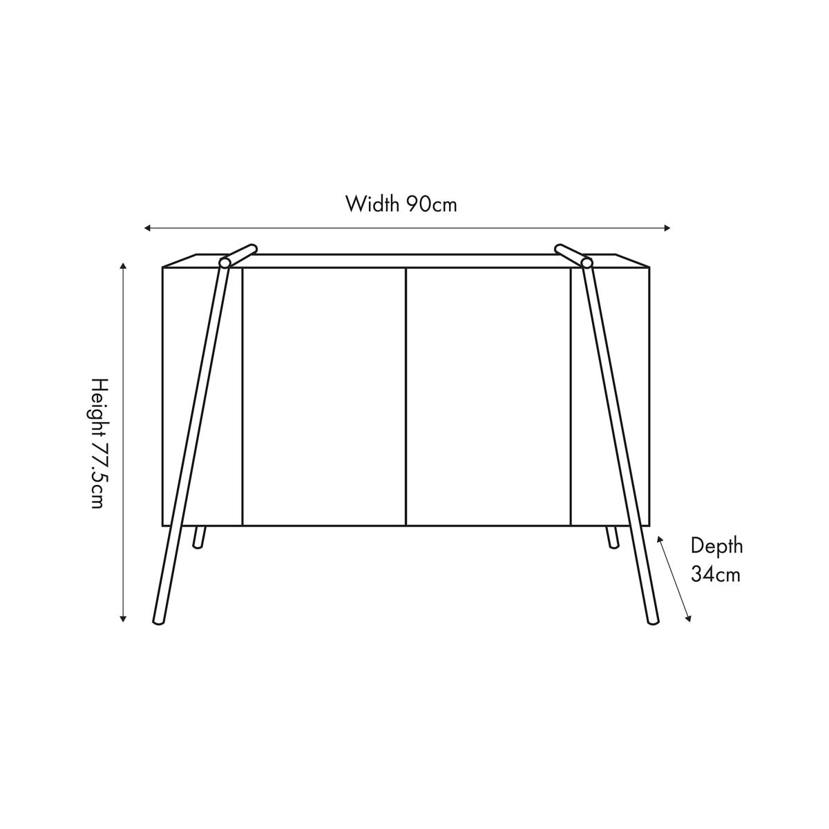 Osato 2 Door Sideboard Brown – image 8