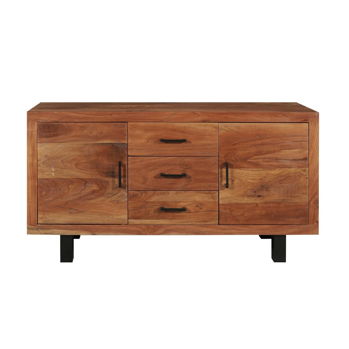 Indus Valley Lex 2 Door 3 Drawer Sideboard Natural – image 2