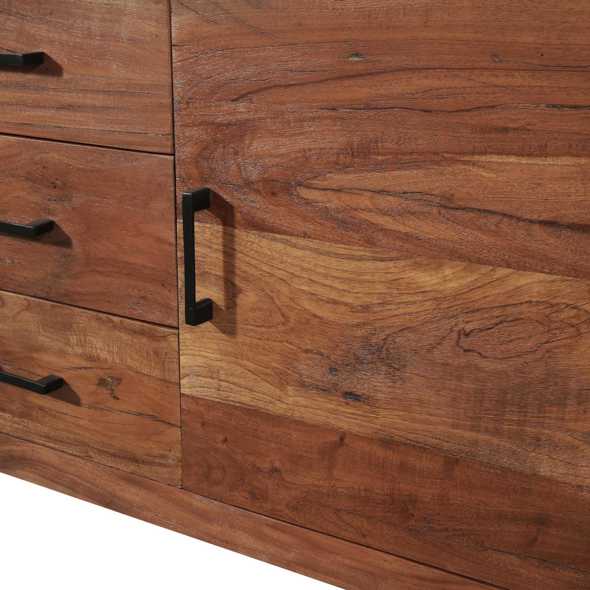 Indus Valley Lex 2 Door 3 Drawer Sideboard Natural – image 5