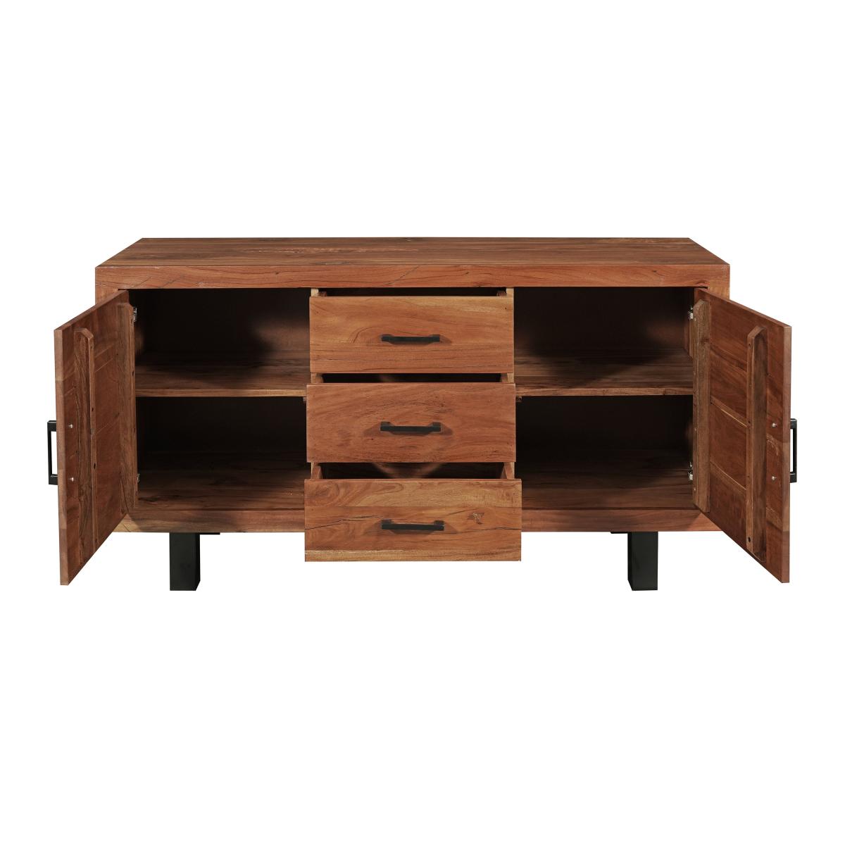 Indus Valley Lex 2 Door 3 Drawer Sideboard Natural – image 6