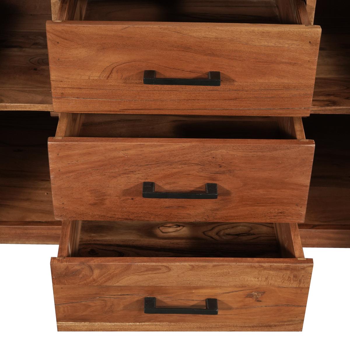 Indus Valley Lex 2 Door 3 Drawer Sideboard Natural – image 7