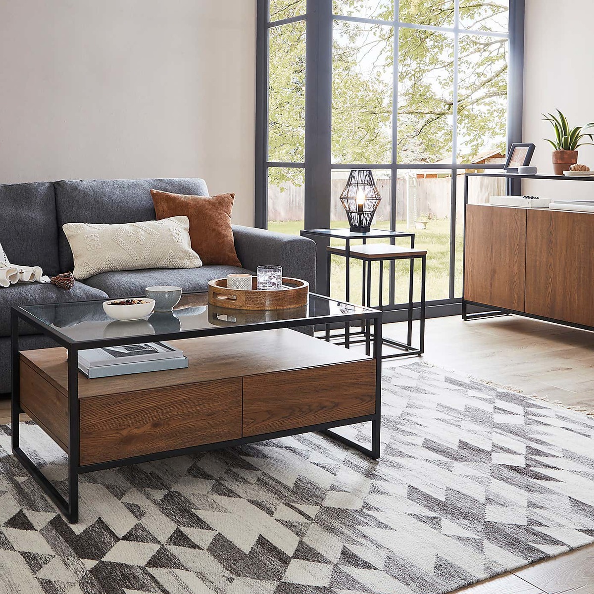 Dillon Sideboard Oak Brown and Grey – image 3
