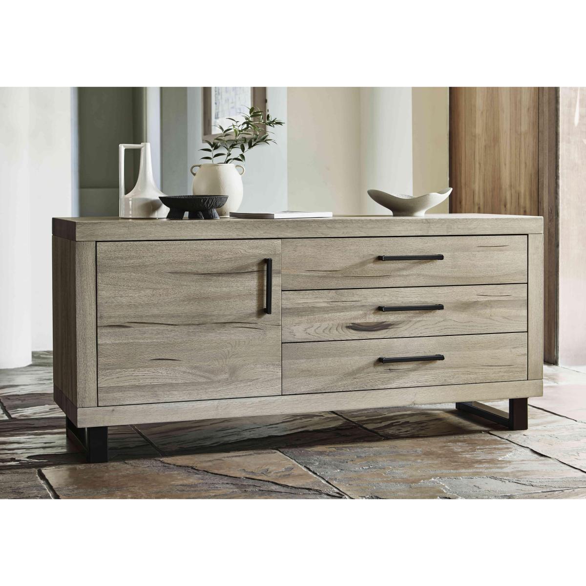 Bodahl - Compact Terra 1 Door 3 Drawer Sideboard - Natura Bianca – image 2