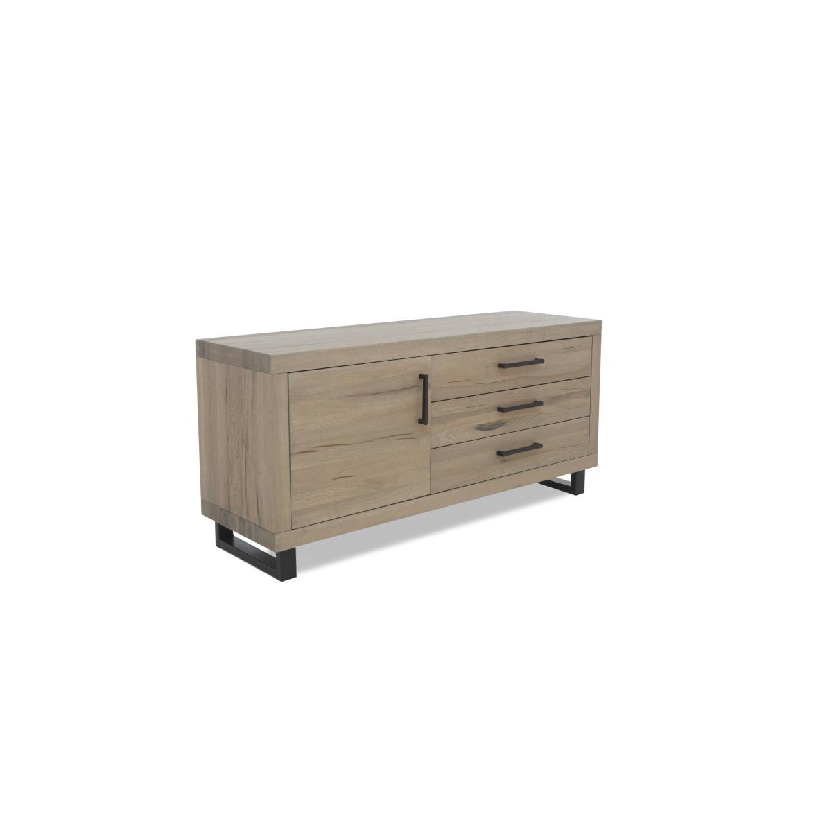 Bodahl - Compact Terra 1 Door 3 Drawer Sideboard - Natura Bianca – image 5