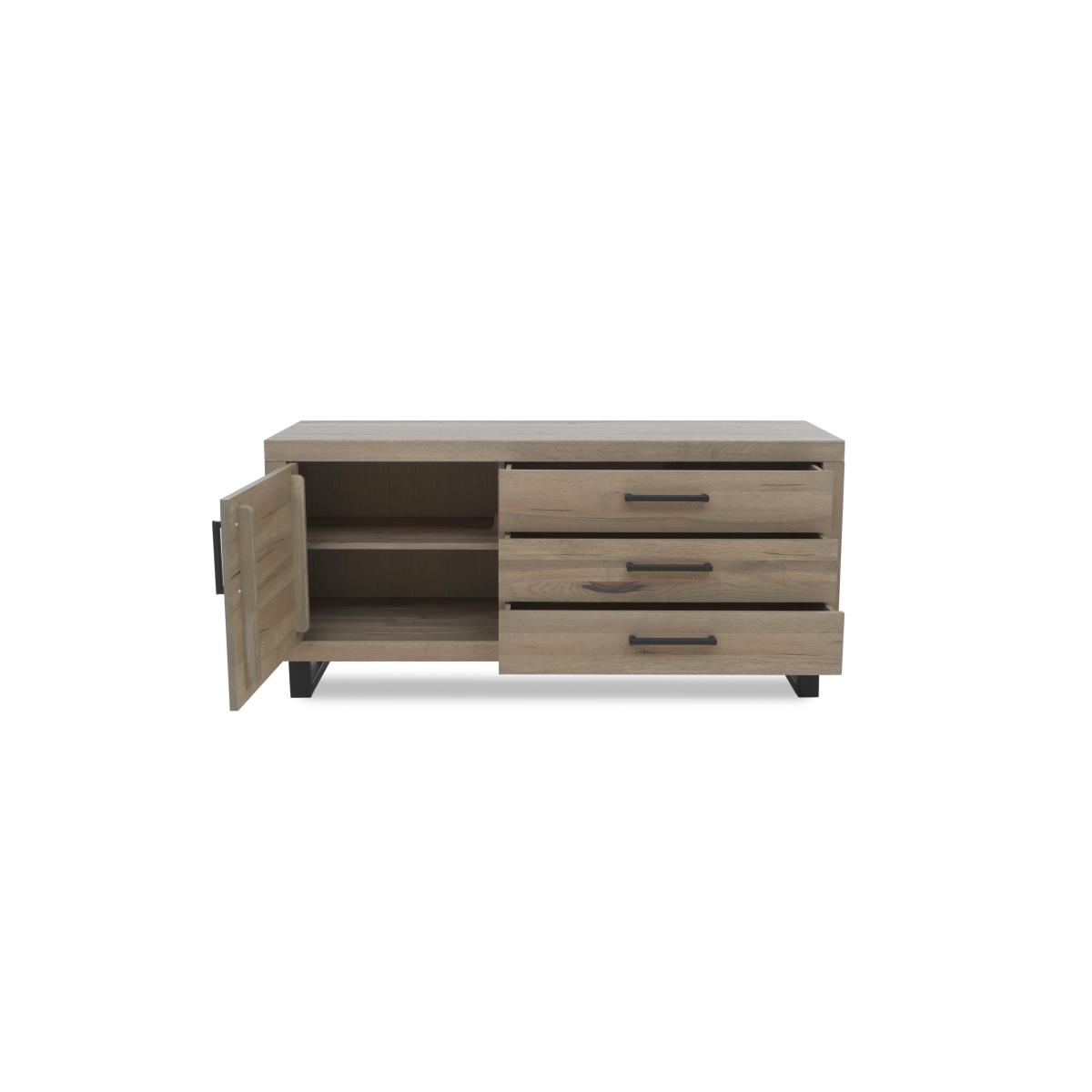 Bodahl - Compact Terra 1 Door 3 Drawer Sideboard - Natura Bianca – image 6
