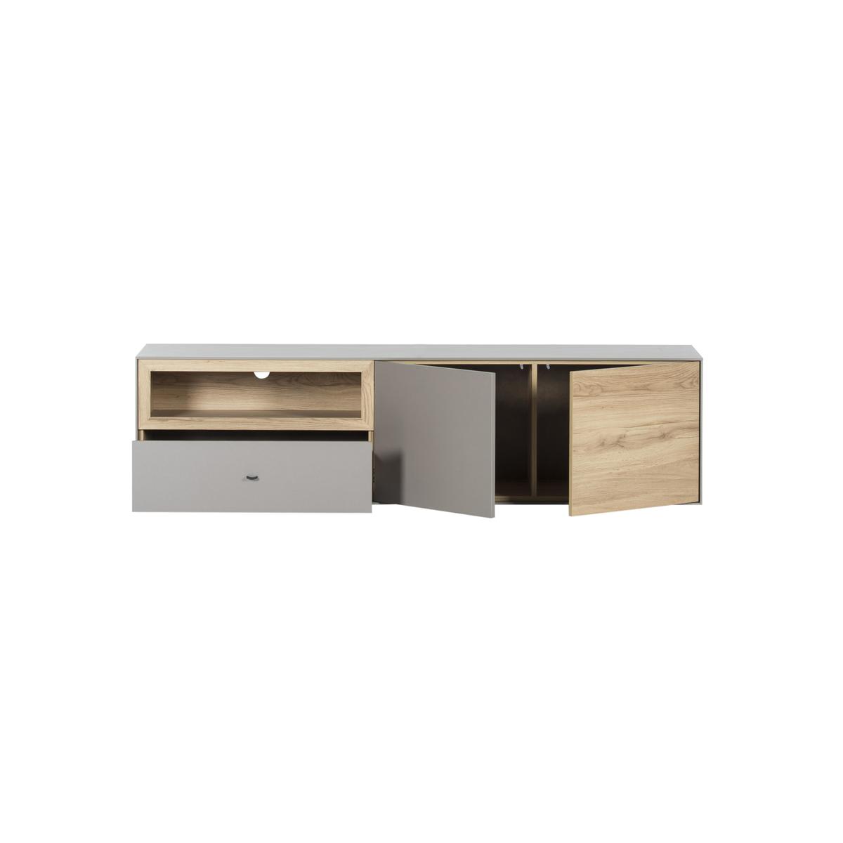 Enigma 1 Drawer 2 Door Lowboard - Grey - By Furniture Village – image 3