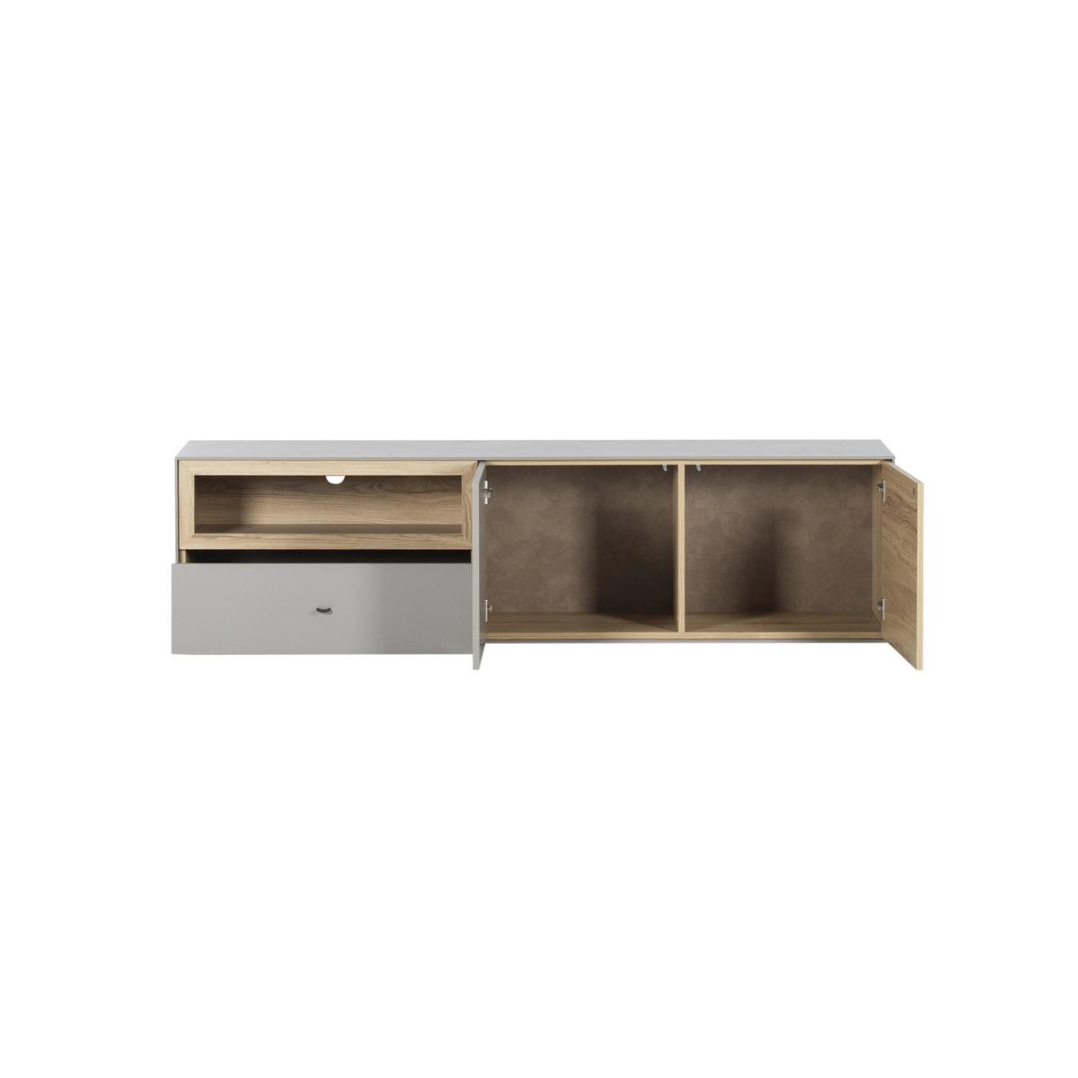 Enigma 1 Drawer 2 Door Lowboard - Grey - By Furniture Village – image 4