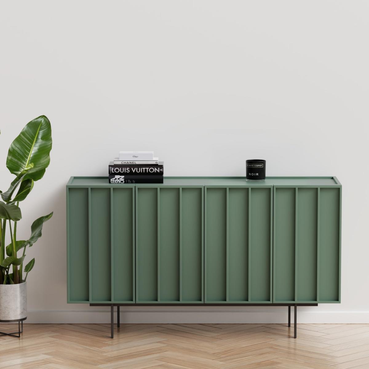 Green Storage Sideboard with 4 Doors - Helmer – image 6