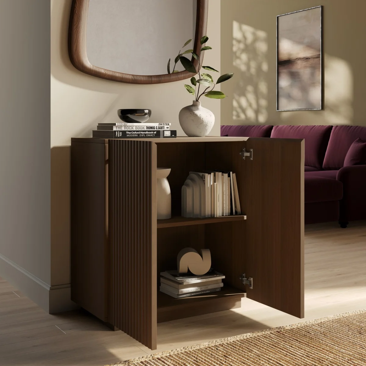 Small Walnut Fluted Sideboard - Hazel – image 4