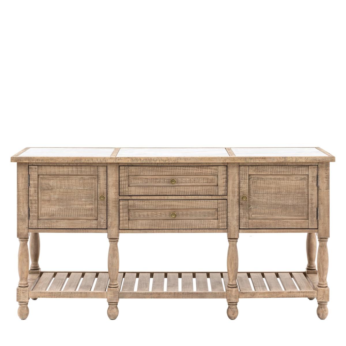 Large Pine Sideboard with Marble Top - Vancouver – image 2