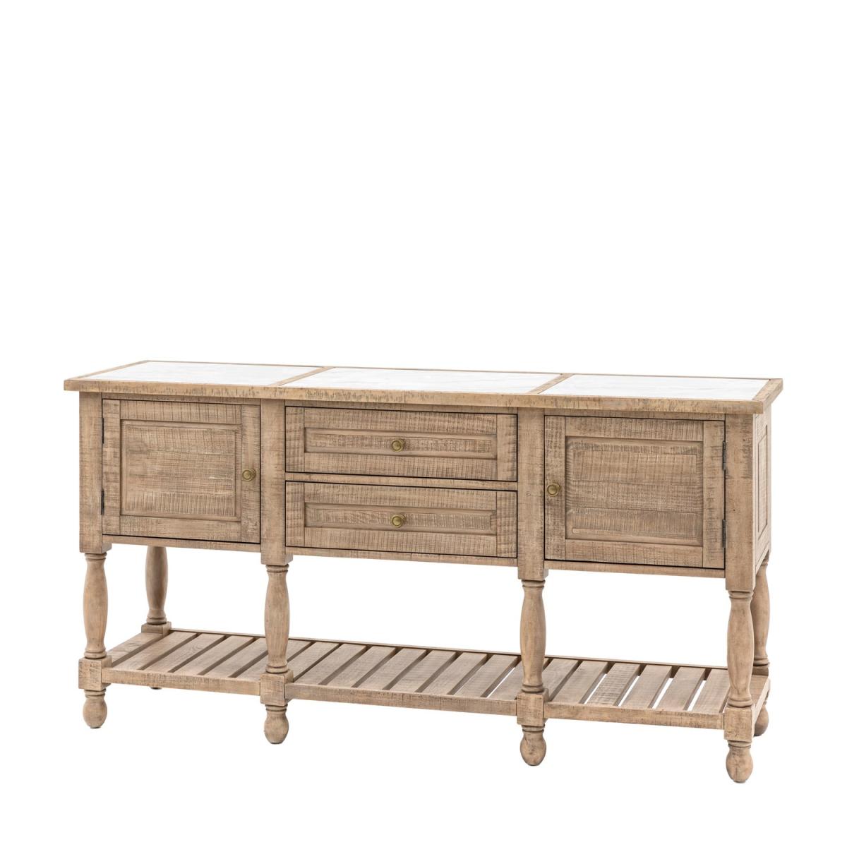 Large Pine Sideboard with Marble Top - Vancouver – image 4