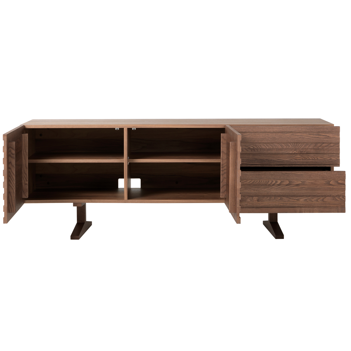 ENZO Walnut-stained sideboard with 2 doors and 2 drawers – image 5