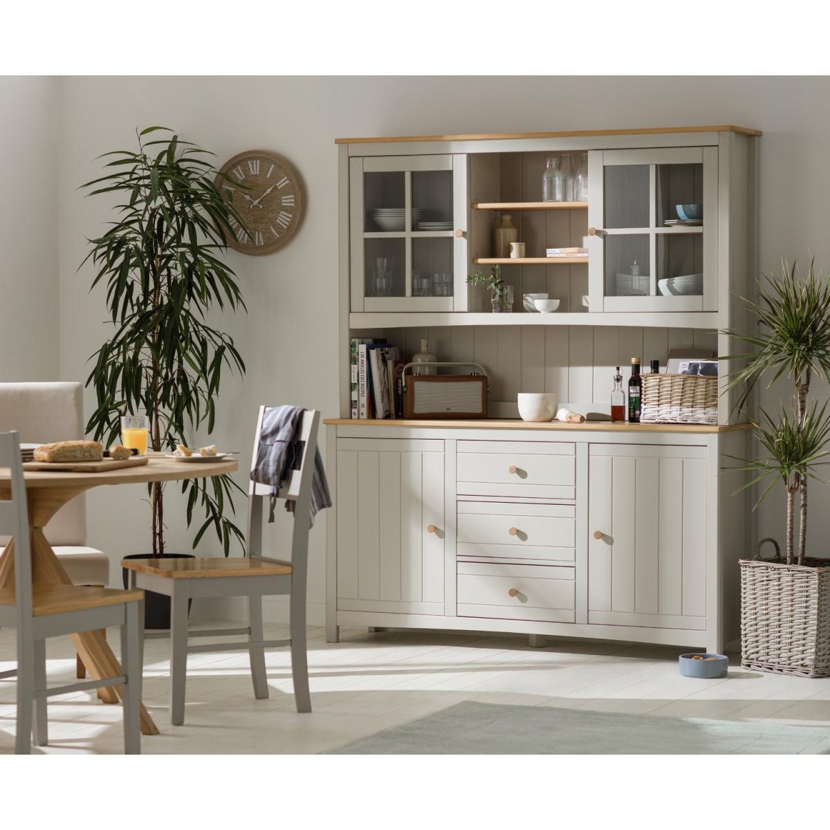 Habitat Bournemouth 4 Door 3 Drawer Sideboard -Light Grey – image 2