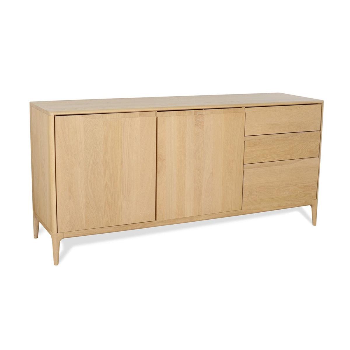 Ercol Romana Small Sideboard 3 Drawer Dead Matt Oak - Heal's UK Furniture – image 15