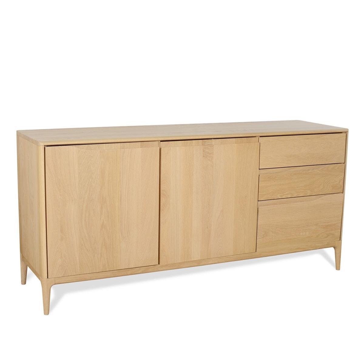Ercol Romana Small Sideboard 3 Drawer Dead Matt Oak - Heal's UK Furniture – image 3
