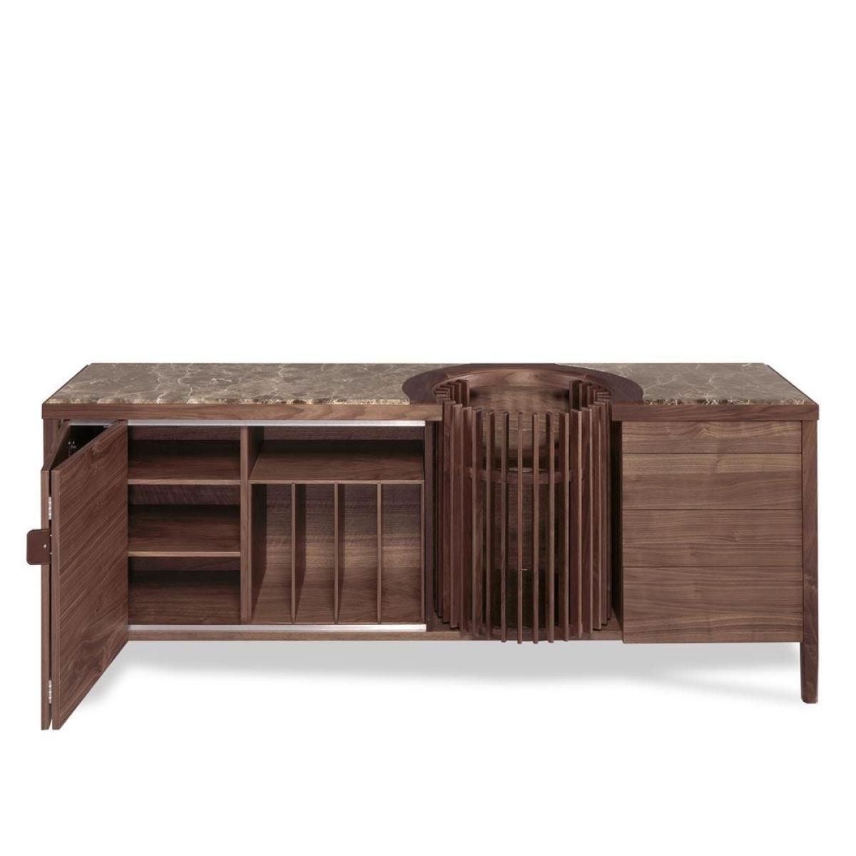 Wewood Carousel Sideboard Walnut & Emperador Marble - Heal's UK Furniture – image 3