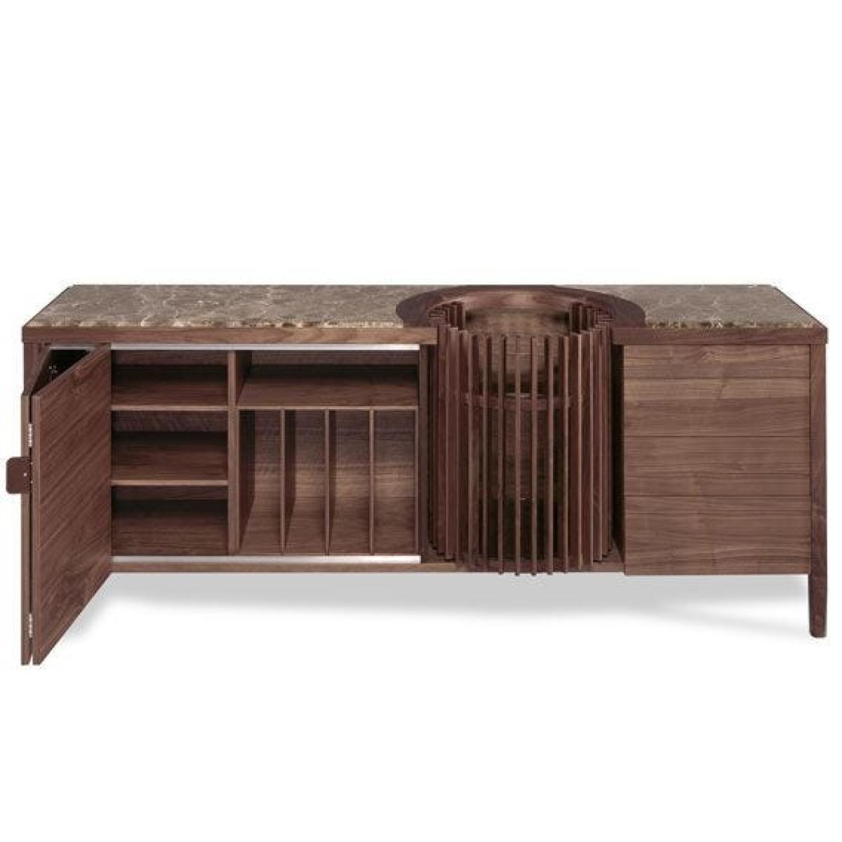 Wewood Carousel Sideboard Walnut & Emperador Marble - Heal's UK Furniture – image 4