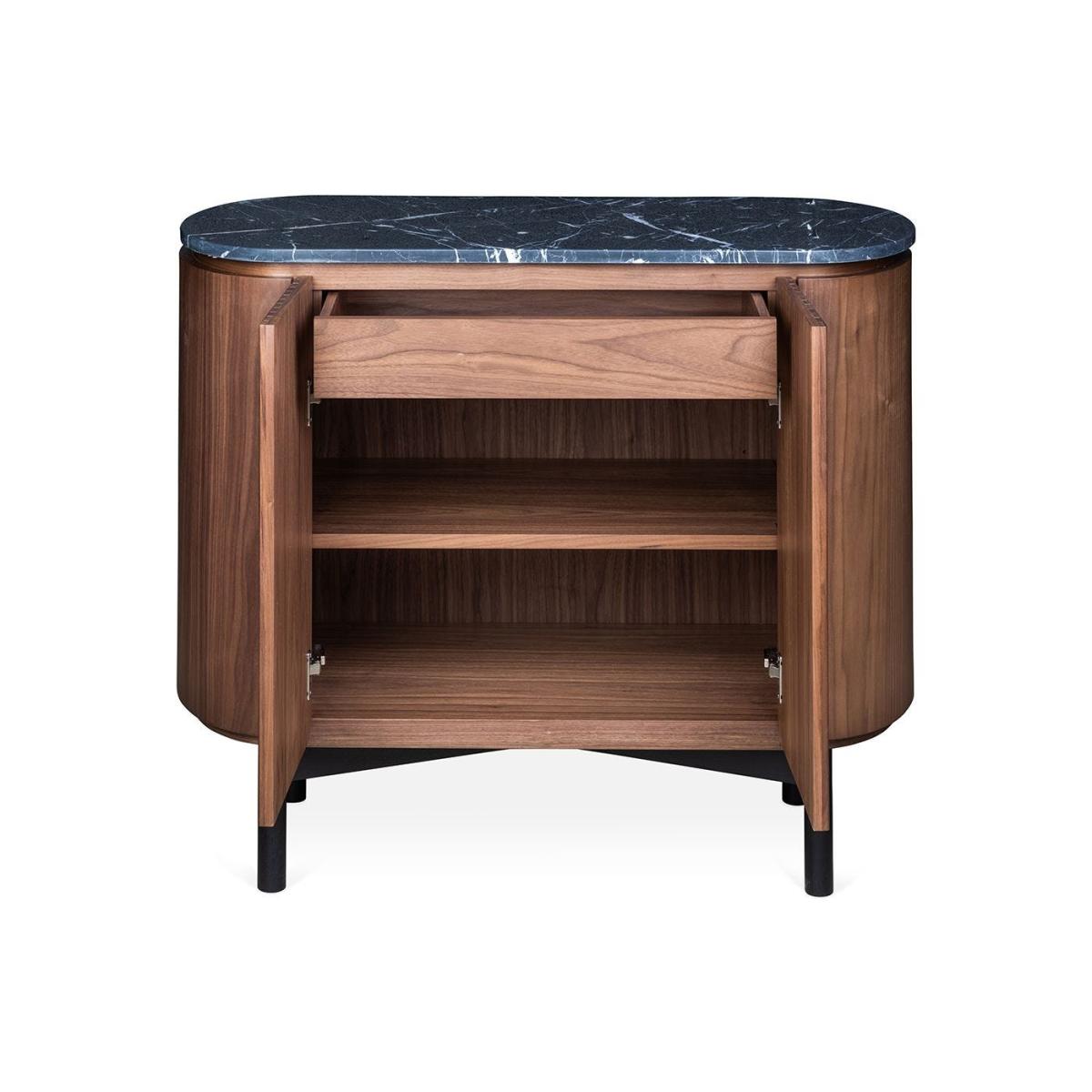 Heal's Remi Sideboard Small Walnut and Black Marble - Heal's UK Furniture – image 3
