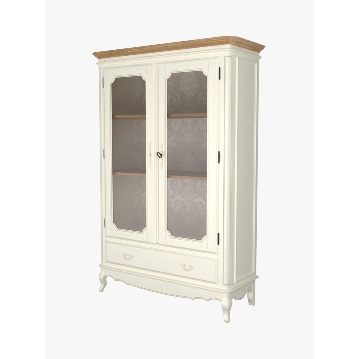 Laura Ashley Provencale 2 Door 1 Drawer Armoire, Ivory – image 3