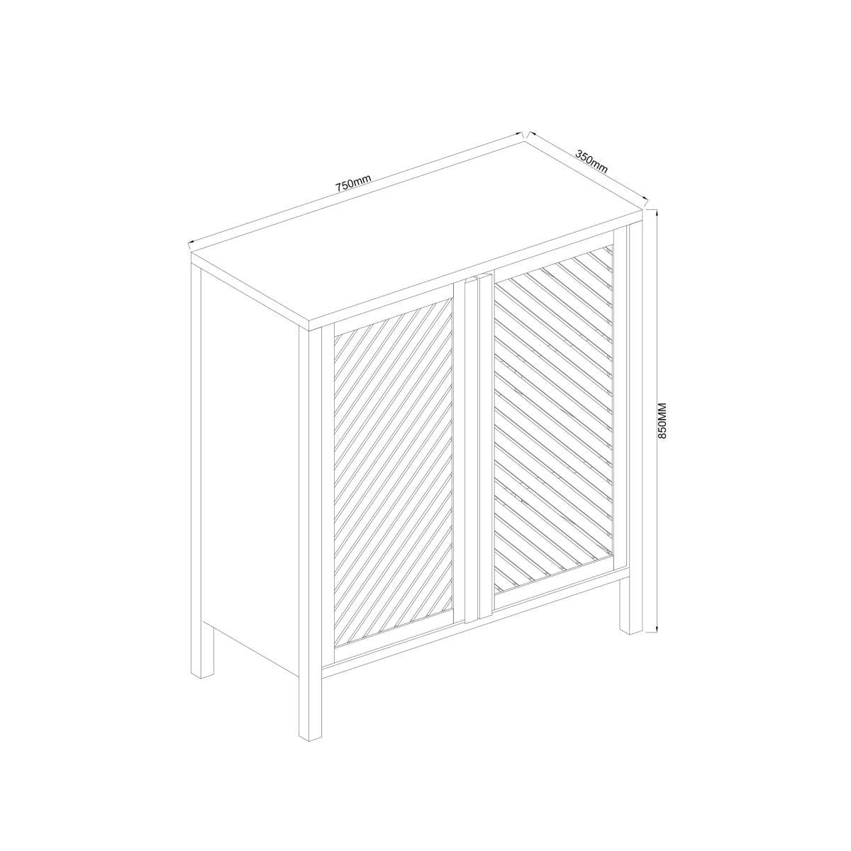 John Lewis & Partners Chevron Double Towel Cupboard – image 2