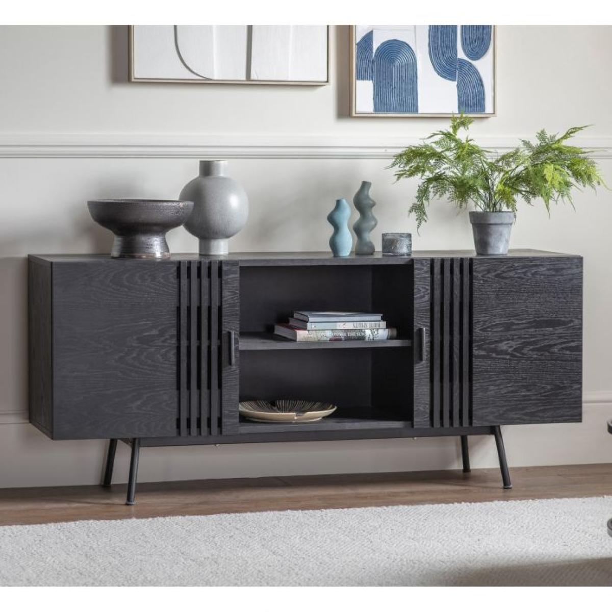 Holden Oak Veneer Sideboard - Black – image 2