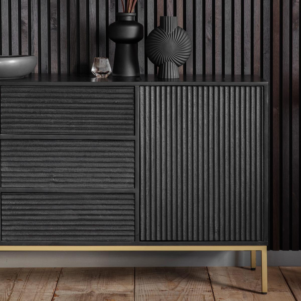 Whittle Mango Wood Sideboard - Black – image 2