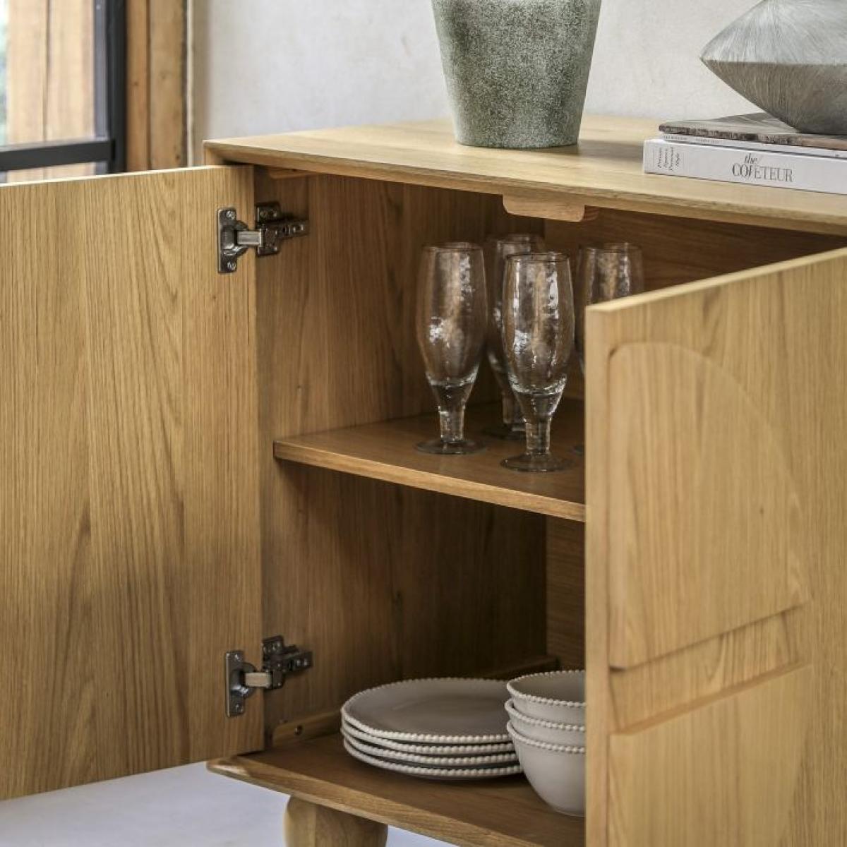 Geo 2 Door Oak Finish Sideboard - Natural – image 2