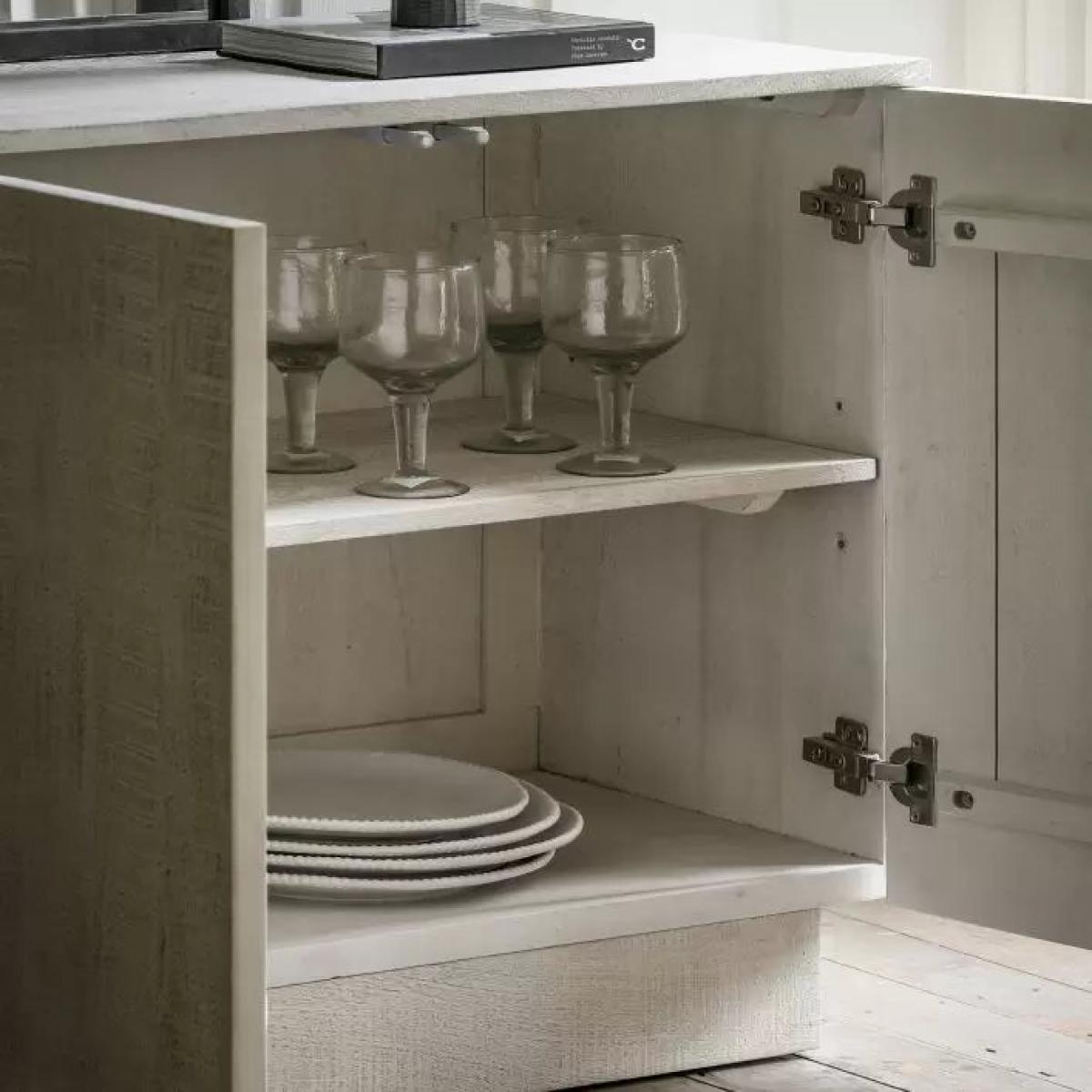 Iowa Mango Wood Sideboard - Whitewash – image 2