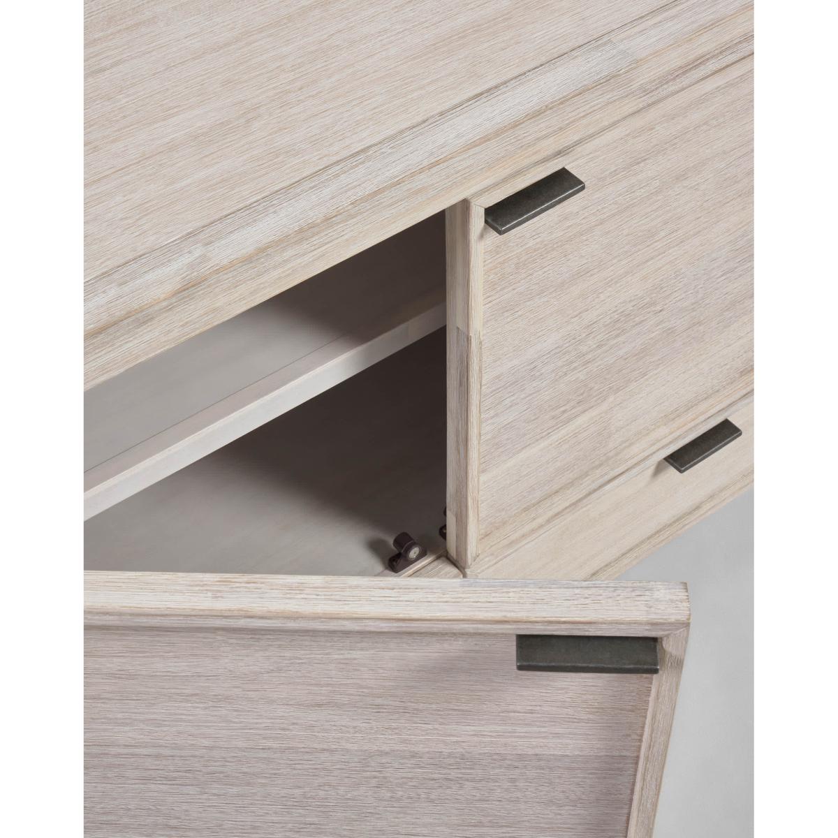 Alen solid acacia wood sideboard with 2 doors & 3 drawers, 185 x 80 cm – image 3