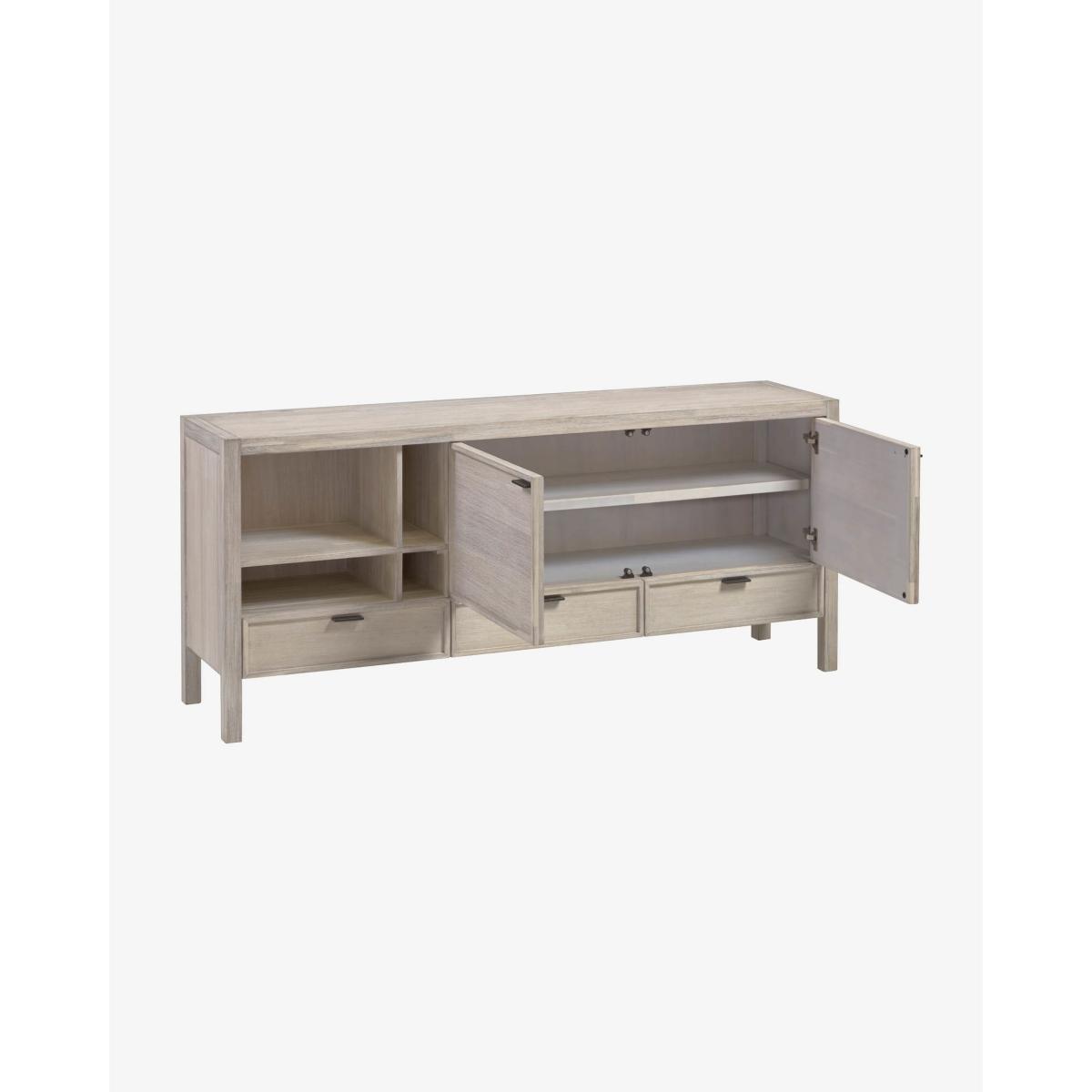 Alen solid acacia wood sideboard with 2 doors & 3 drawers, 185 x 80 cm – image 5