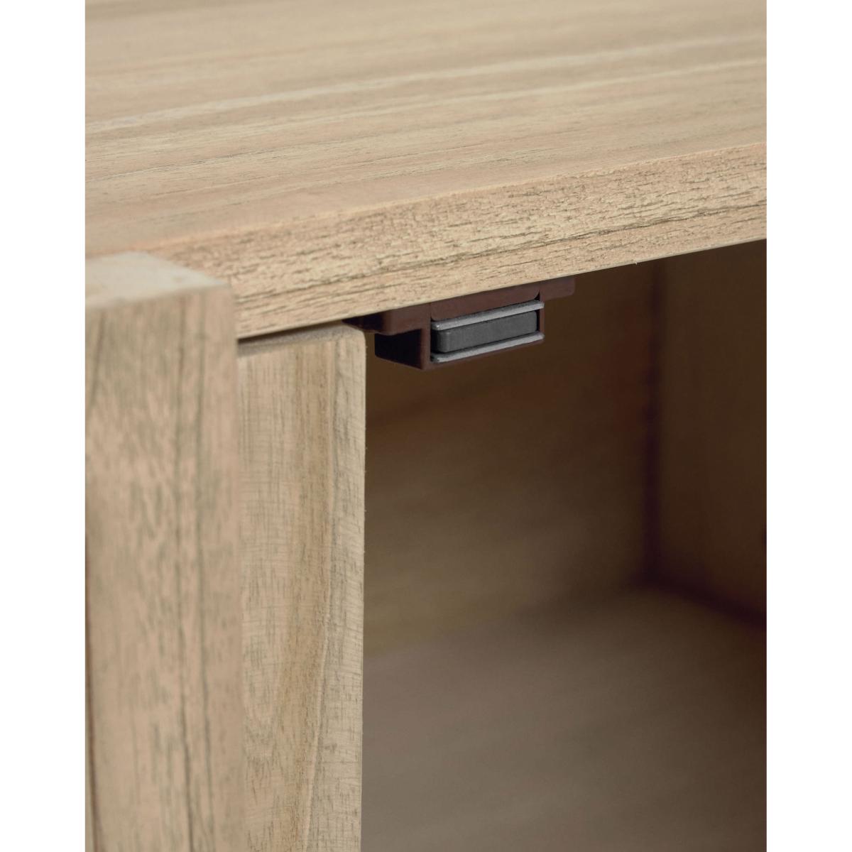 Rexit sideboard with 4 doors in solid and veneer mindi wood with rattan, 180 x 78 cm – image 8