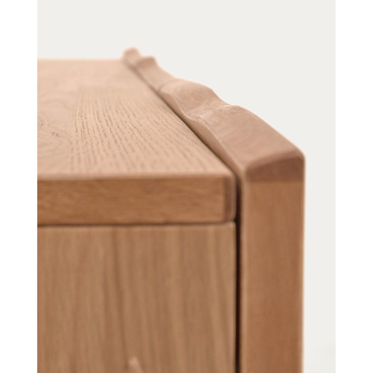 Rasha 3 door sideboard in oak veneer with natural finish, 150 x 71 cm – image 4