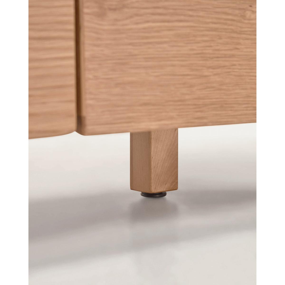 Rasha 3 door sideboard in oak veneer with natural finish, 150 x 71 cm – image 7