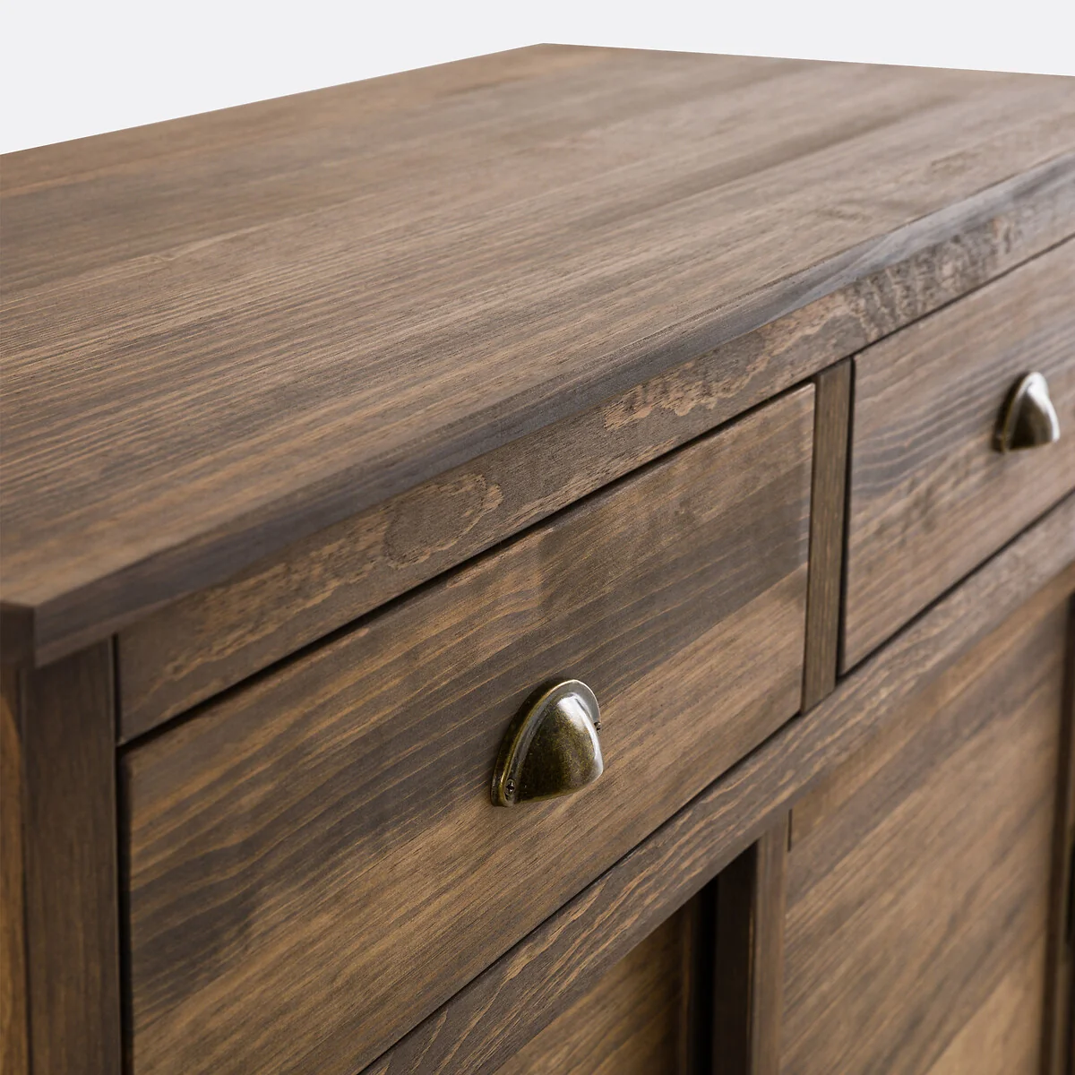 Lunja Sideboard with 2 Doors and 2 Drawers in Solid Pine and MDF – image 4